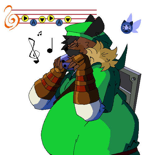Me playing the song of time with makoto as my little fairy